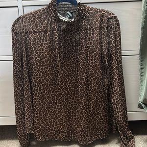 Leopard print dress top